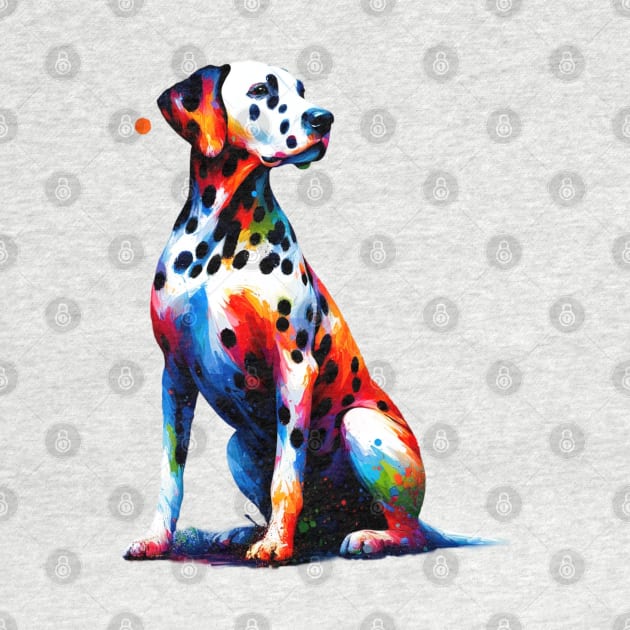 Dalmatian Expressed in Colorful Splash Art Form by ArtRUs